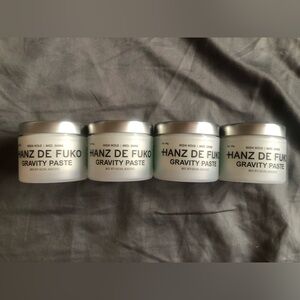 Hanz De Fuko Gravity Paste High Hold Med. Shine All Natural Lot Of (4) 2oz Jars!